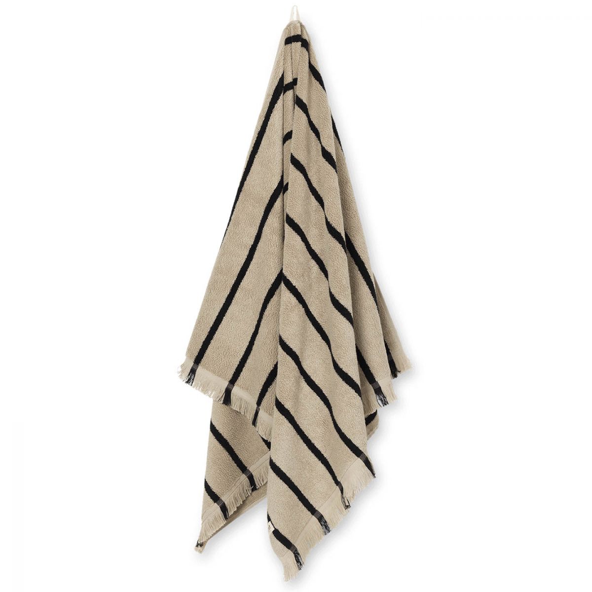 Alee Bath Towel - Sand/Black