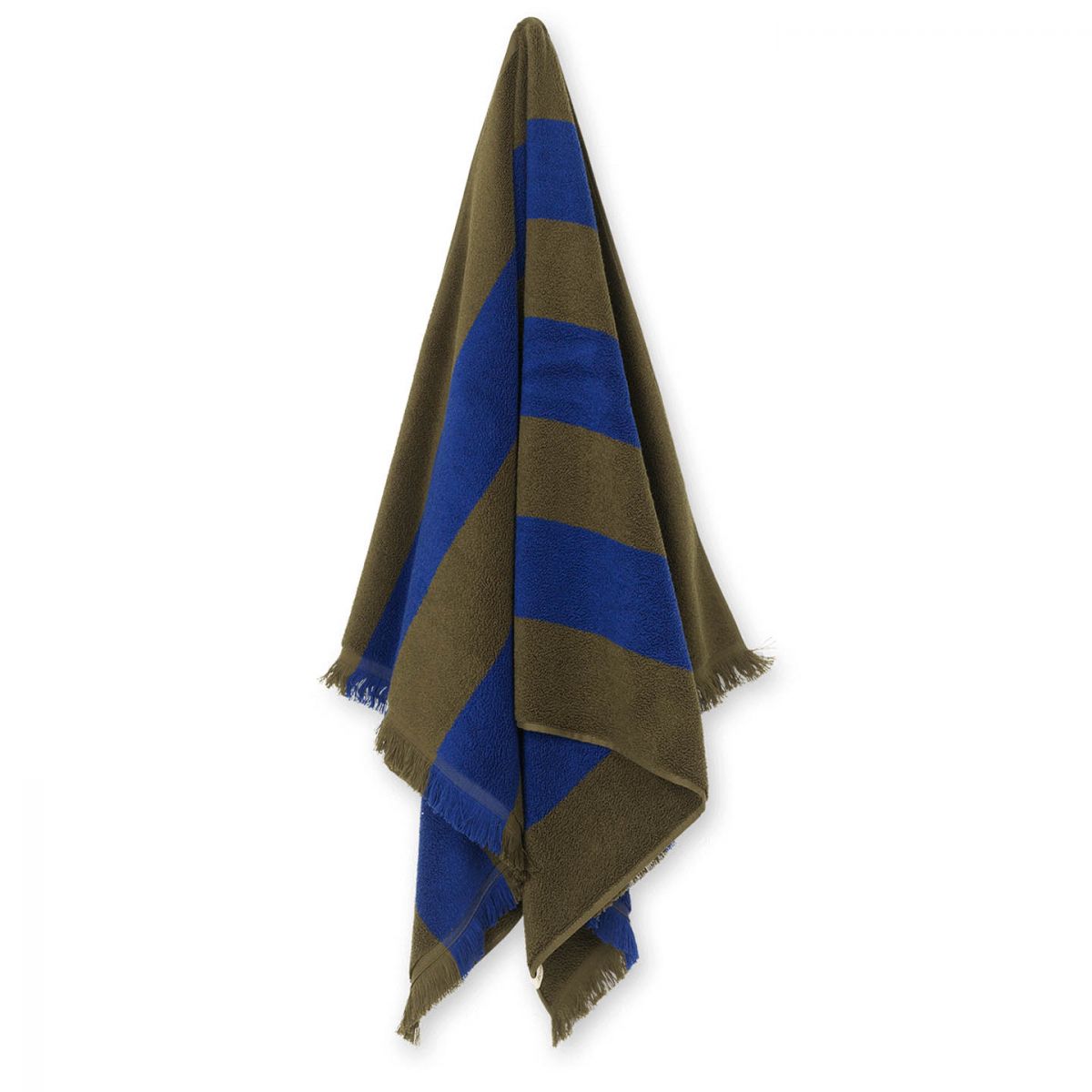 Alee Bath Towel - Olive/Bright Blue