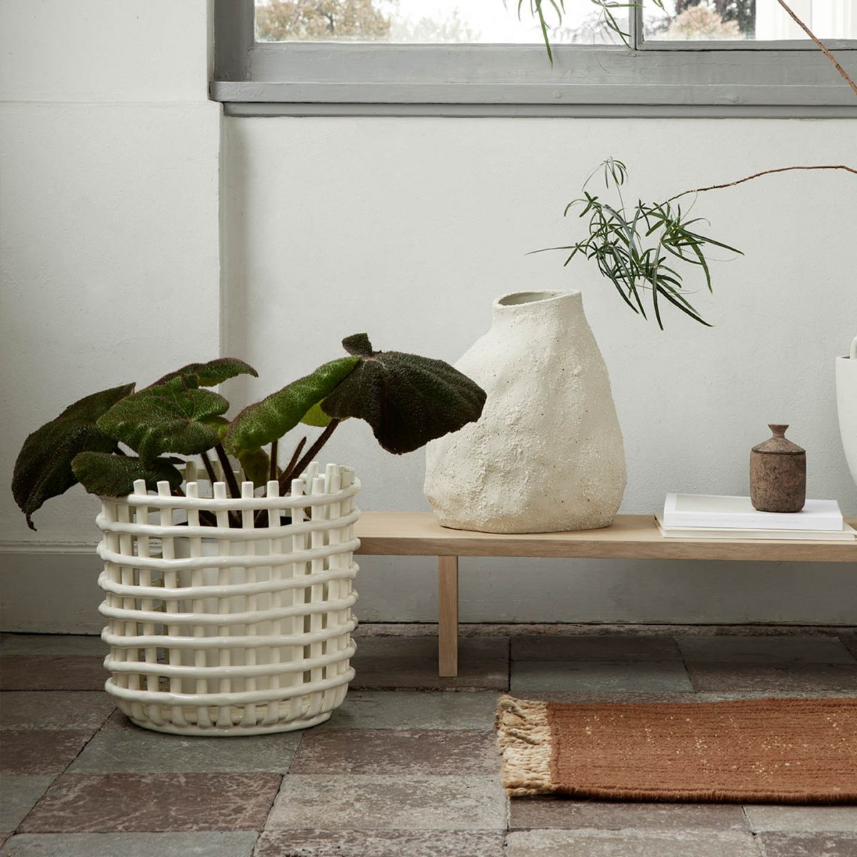 Ceramic Basket - XL - Off-White-2
