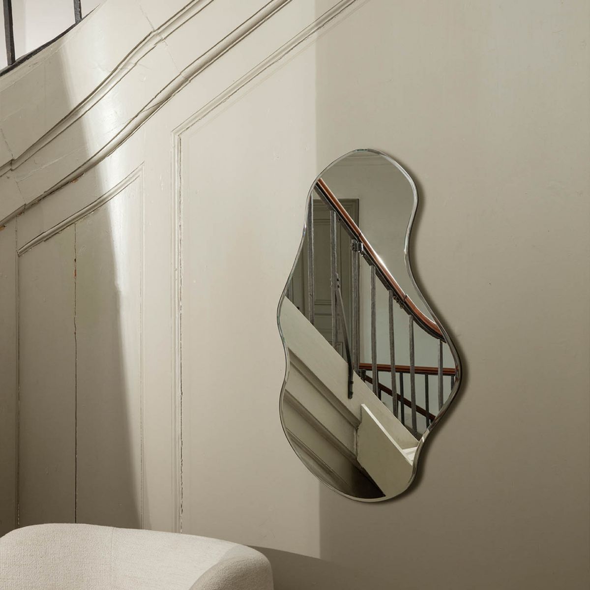 Pond Mirror - Large - Dark Chrome-2