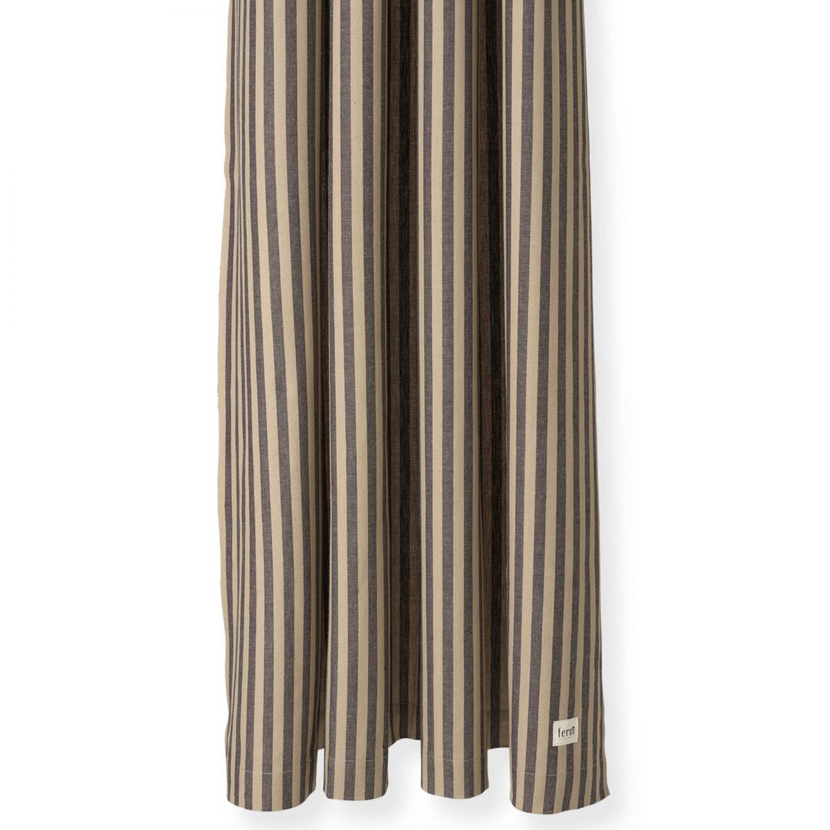 Chambray Shower Curtain - Sand/Black