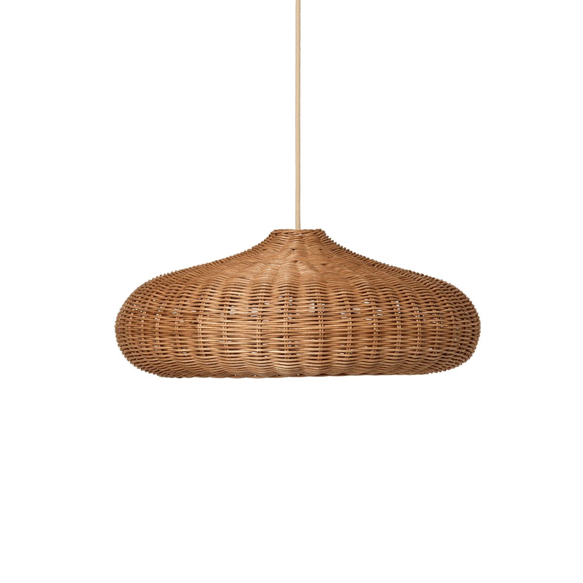 Braided Lampshade - Disc - Natural-3