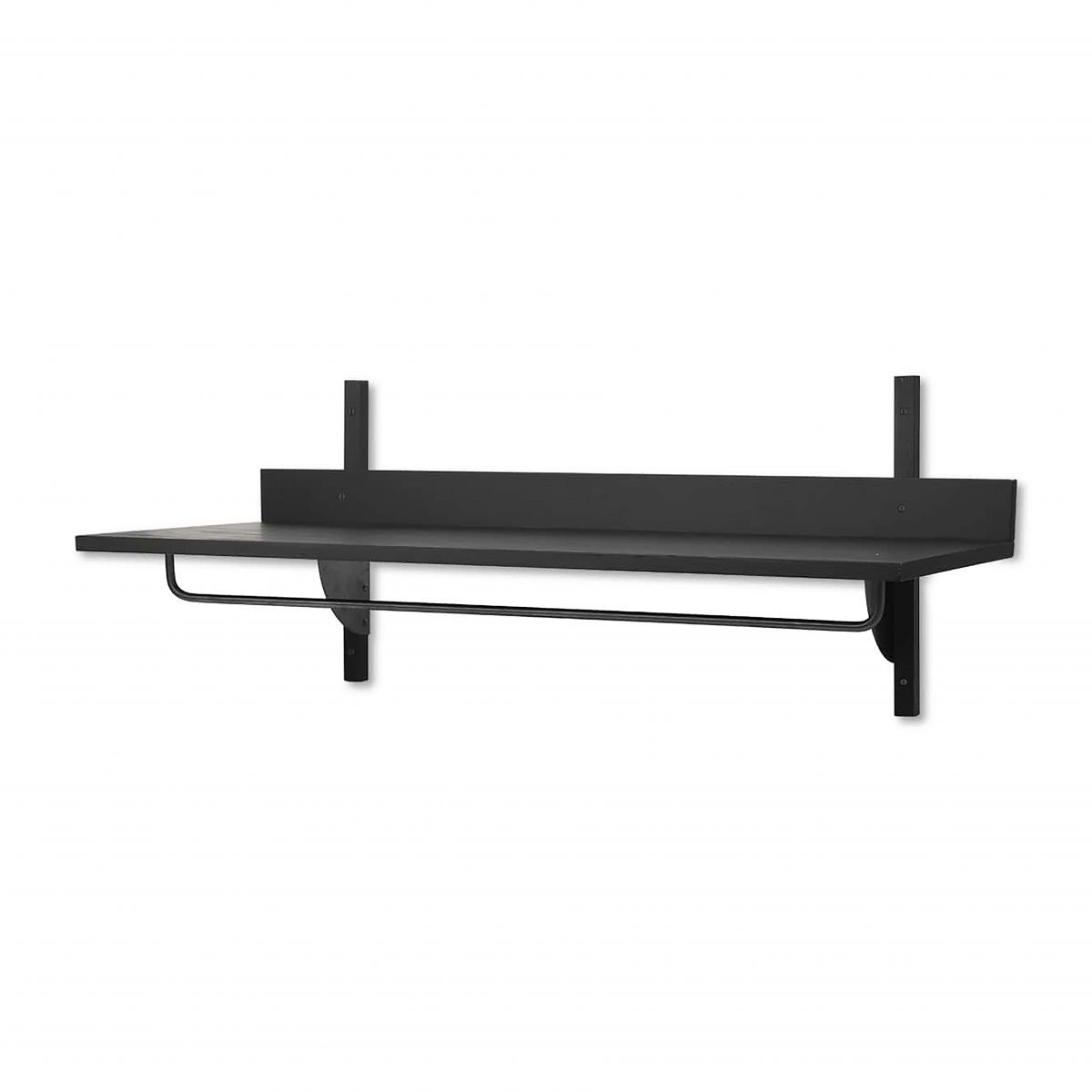 Sector Rack Shelf - Black Ash/Bl Brass