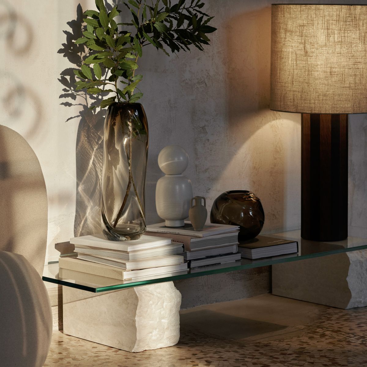 Mineral Display Table - Bianco Curia-2