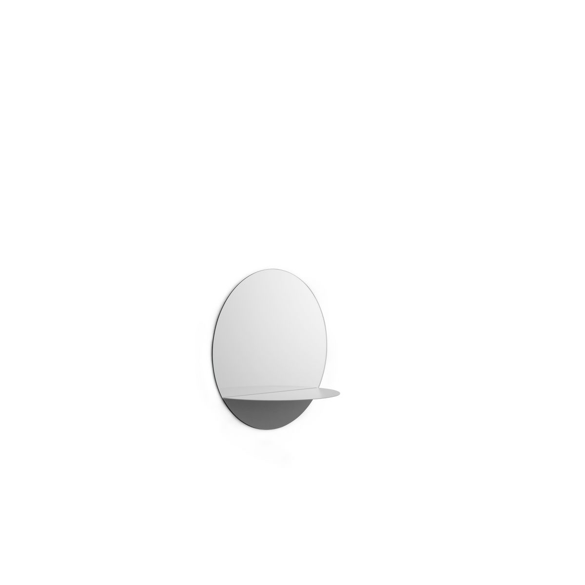 Horizon Mirror Round White