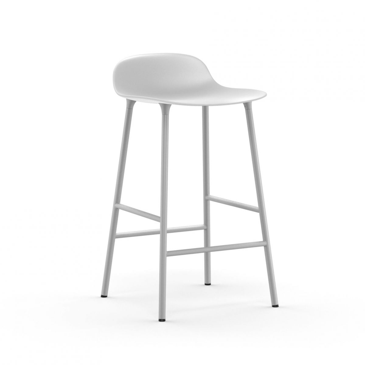 Form Barstool 65 cm Steel White
