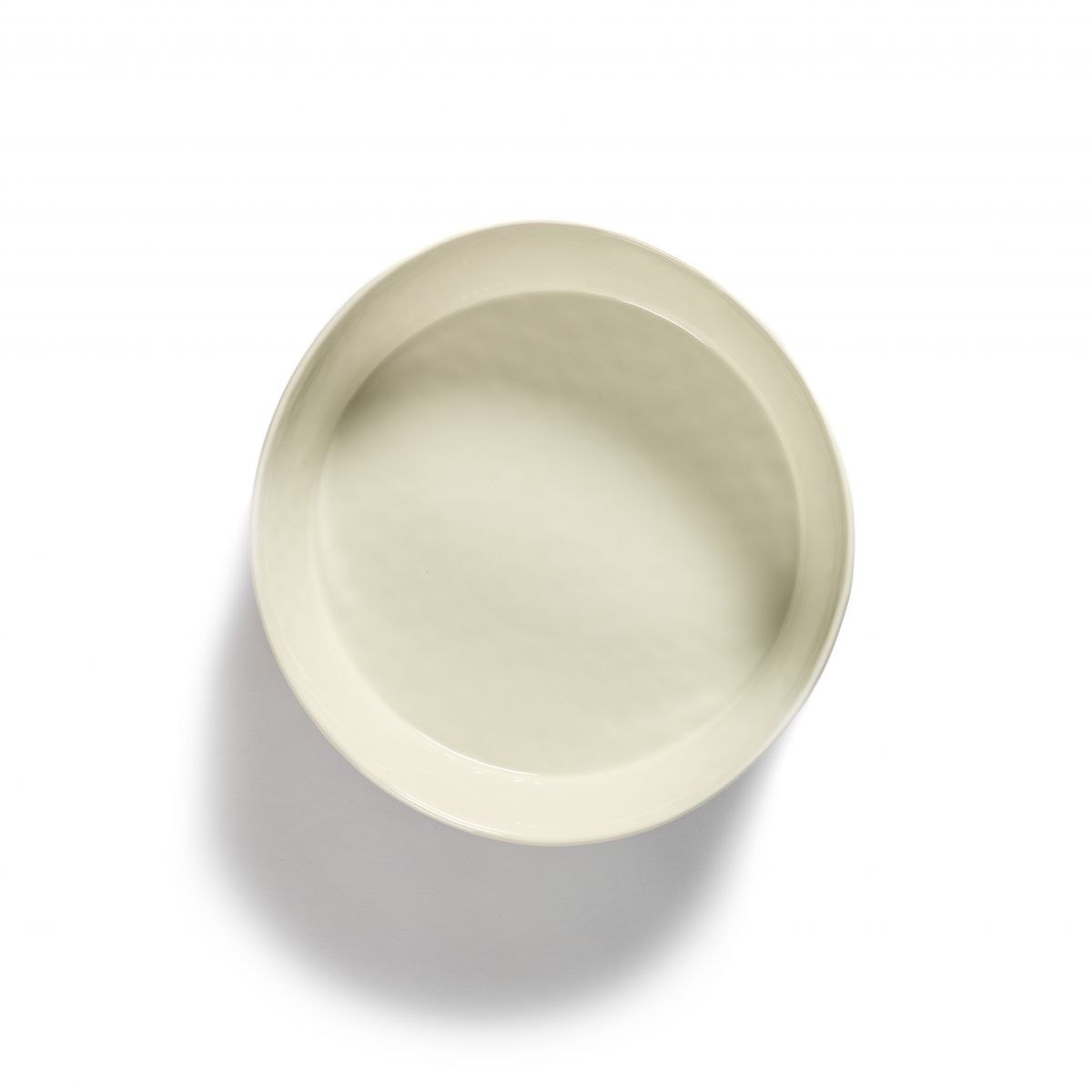 Salad Bowl White - Blue Stripes-3