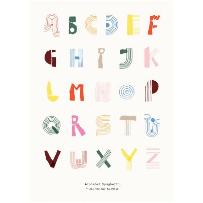 Poster, Alphabet Spaghetti