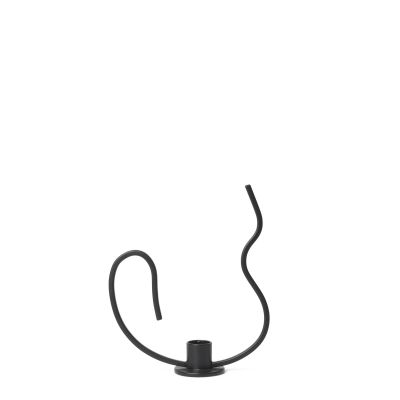 Ferm Living - Valse Candle Holder - Κηροπήγιο Χαμηλό - Μαύρο