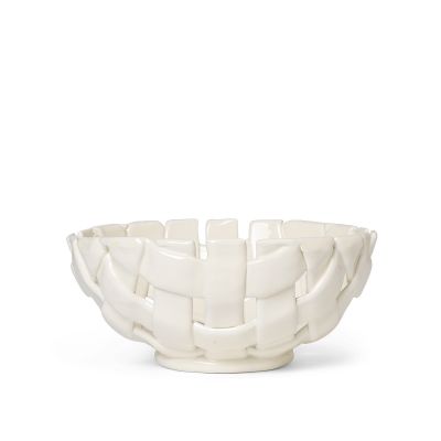 Ferm Living - Plait Bowl - Κεραμικό Μπολ - O24 - Λευκό