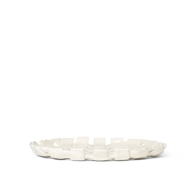 Ferm Living- Plait Platter - Κεραμική Πιατέλα - Λευκή