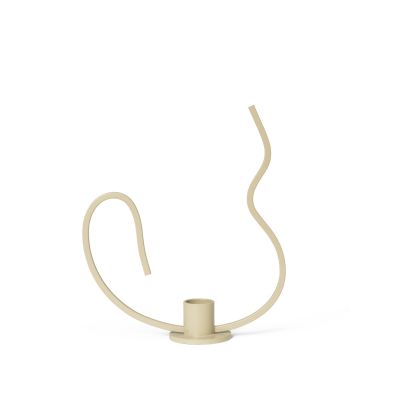 Ferm Living - Valse Candle Holder - Κηροπήγιο Χαμηλό - Μπεζ