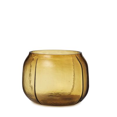 Normann Copenhagen, Step Vase H16 cm - Γυάλινο Βάζο - Κεχριμπάρι 
