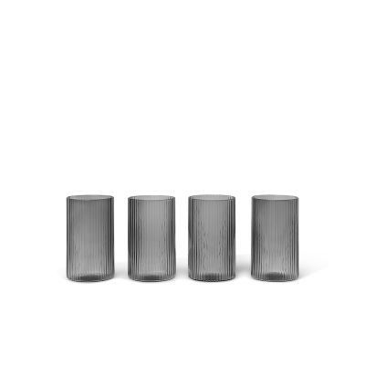 Ferm Living - Ripple Verrines - Set of 4 - Smoked Grey