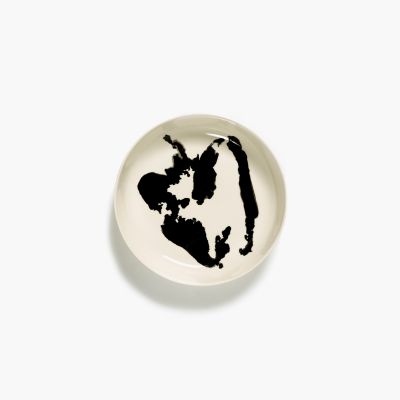 Deep plate, White - black pepper, Feast