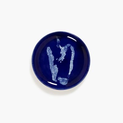 Breakfast plate, Dark blue - white pepper, Feast