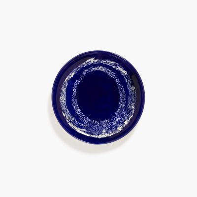 Breakfast plate, Dark blue - white dots, Feast