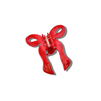 Red Coquette Bow, Hair Claw Clip