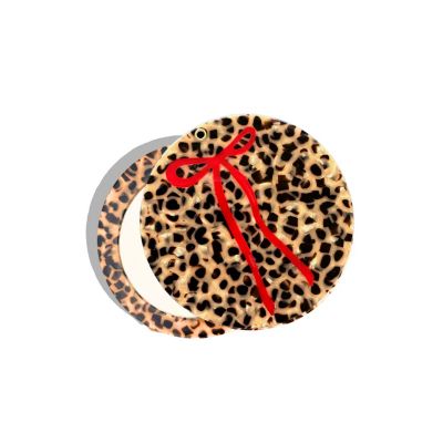 Leopard Bow, Compact Mirror