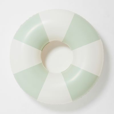 Tube Pool Ring - The Vacay - Soft Olive Stripe