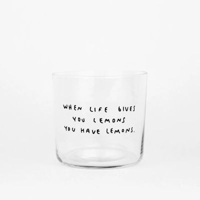 When life gives you lemons, Medium Glass