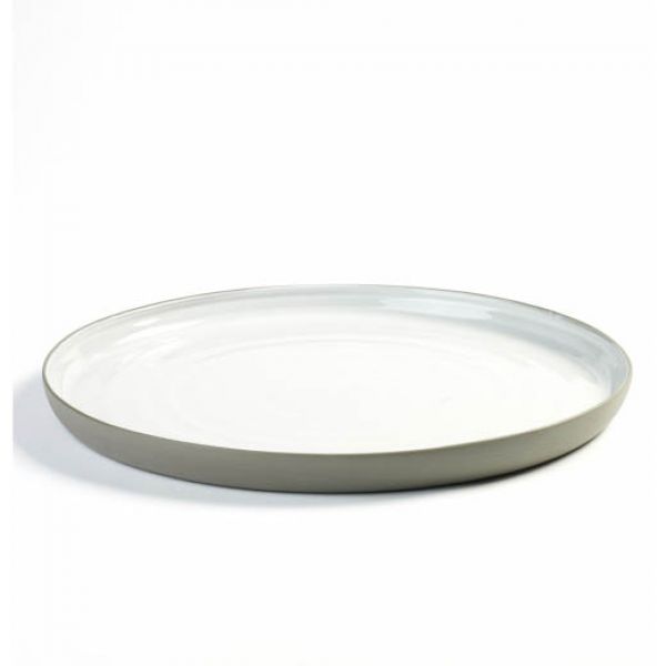 Serving Plate Round White Dusk