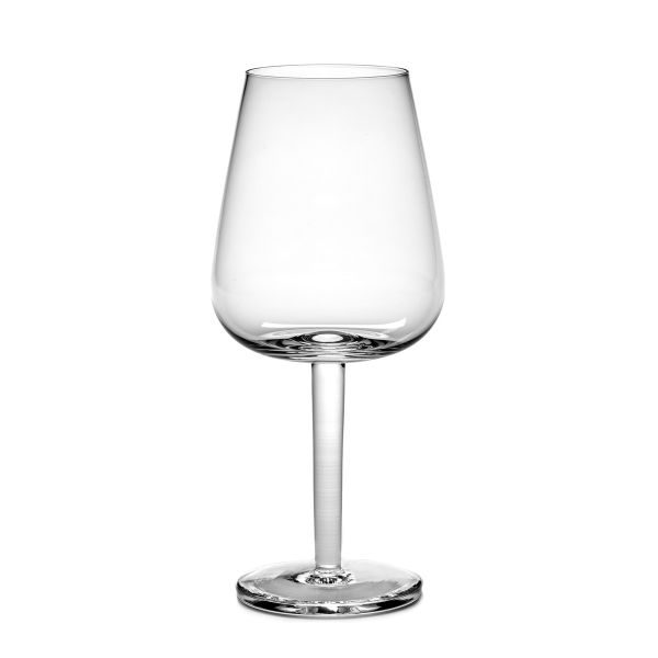 White Wine Glass Curved Base