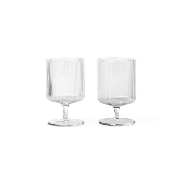 Ripple Wine Glasses - Set of 2 - Clear