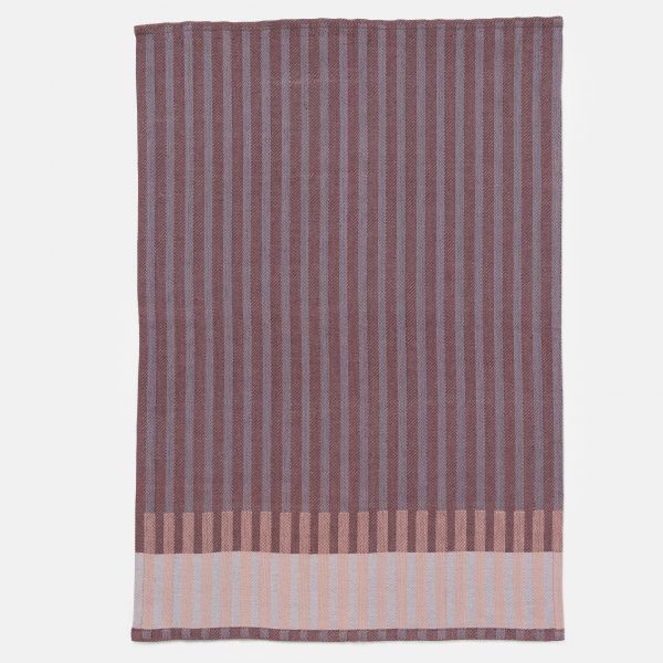 Grain Jacquard Tea Towel - Bordeaux