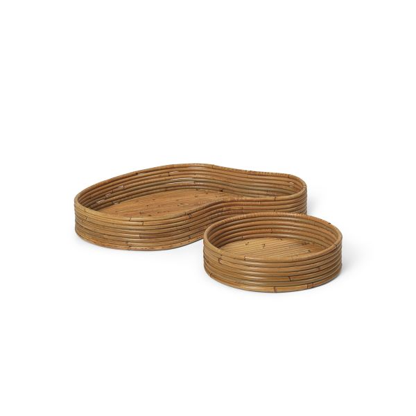 Isola Trays - Set of 2 - Natural Stained