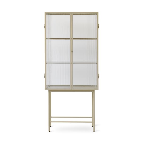 Ferm Living  - Haze Vitrine - Reeded glass Cashmere