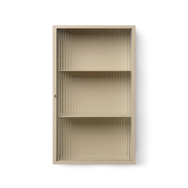 Haze Wall Cabinet - Reeded glass Cashmere