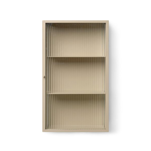Ferm Living  - Haze Wall Cabinet - Reeded glass Cashmere