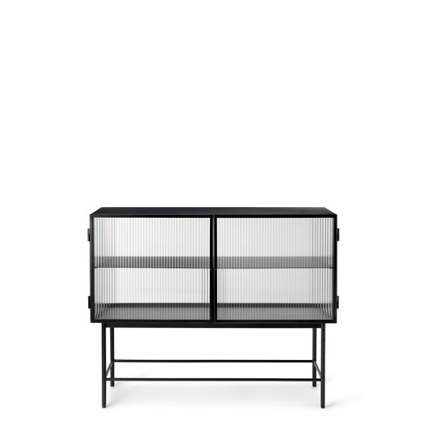 Ferm Living - Haze Sideboard - Reeded glass - Black