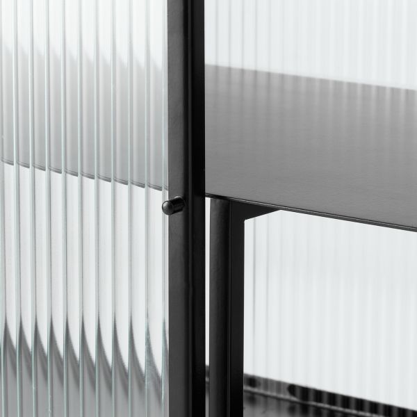 Ferm Living - Haze Sideboard - Reeded glass - Black
