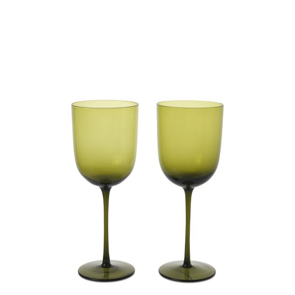 Host Red Wine Glasses - Set of 2 - Moss Green