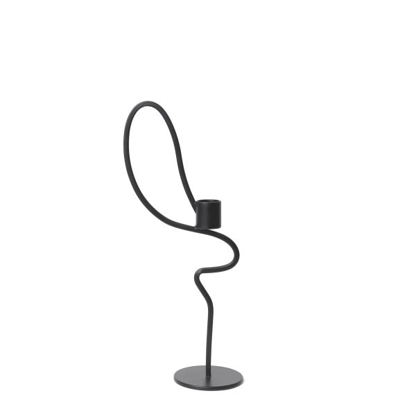 Ferm Living - Valse Candle Holder - High - Black