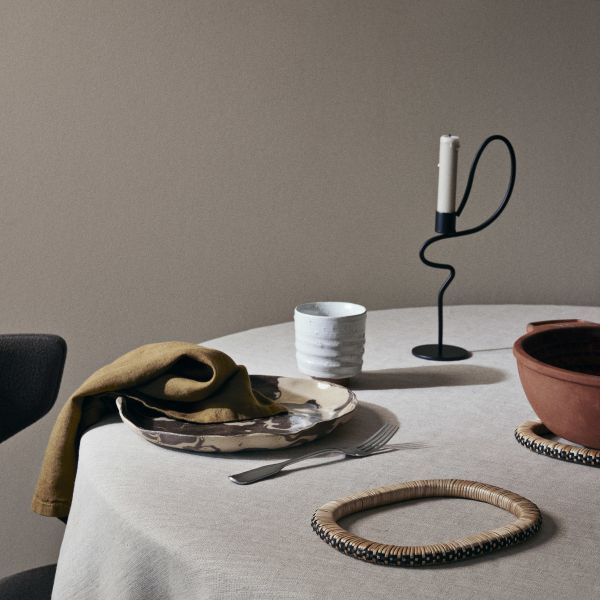 Ferm Living - Valse Candle Holder - High - Black