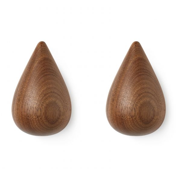 Dropit Hooks Large - 2 pcs Walnut