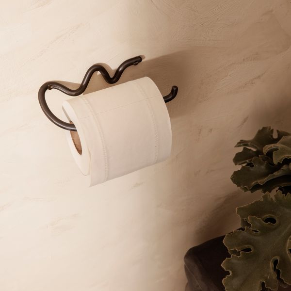 Curvature Toilet Paper Holder - Black Brass