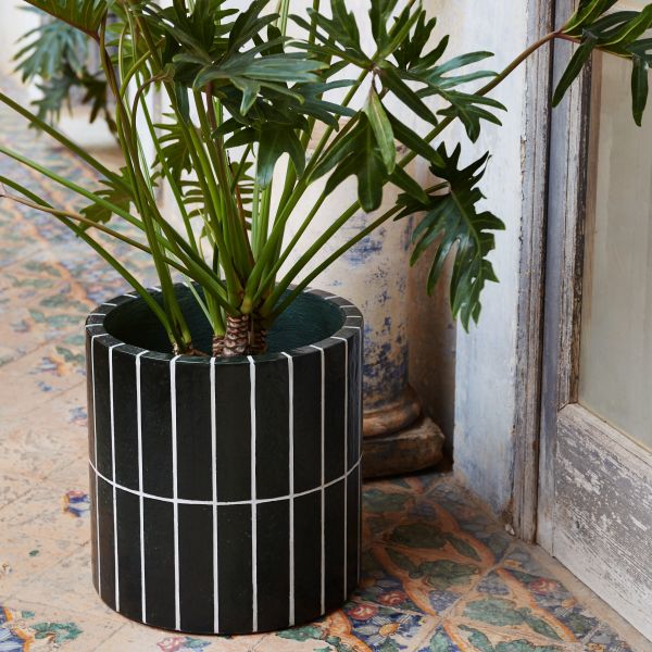 Pillar Plant Pot -Dark Green