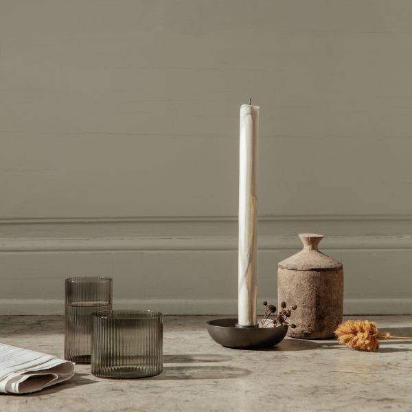 Ferm Living - Ripple Low Glasses - Set of 4 - Smoked Grey