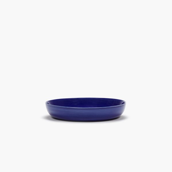Deep plate, Dark blue - white stripes, Feast