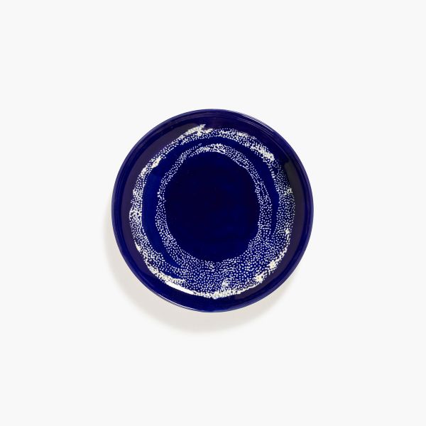 Breakfast plate, Dark blue - white dots, Feast