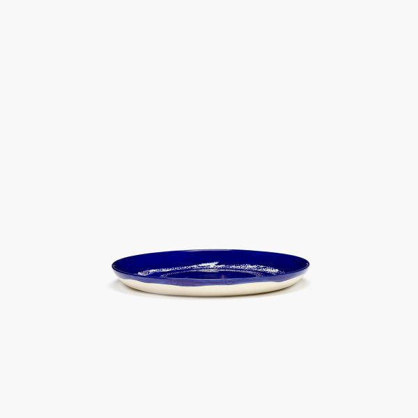 Breakfast plate, Dark blue - white dots, Feast