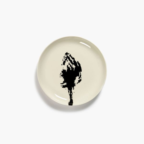 Breakfast plate, Οff-white - black artichoke, Feast