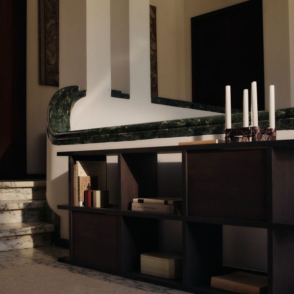 Ferm Living, Newel Modular Candle Holder - Set of 4 - Rosso Levanto