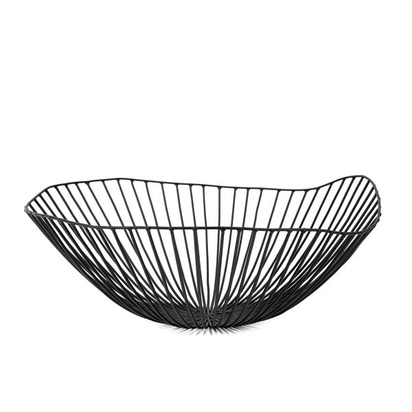 Iron basket black Cesira Metal Sculptures
