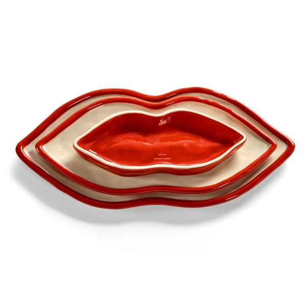Serving dish set/3 Lips Les Objets Mouleversants