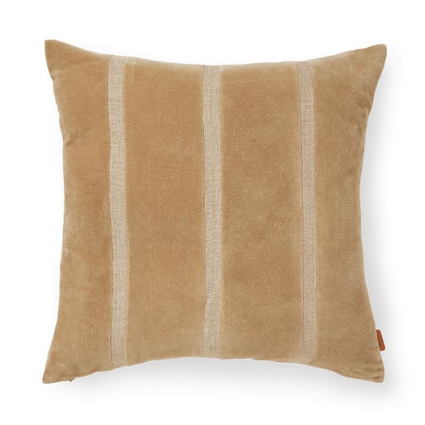 Ferm Living, Senti Stripe Cushion - Dark Sand/Linen